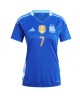 Günstige Argentinien Rodrigo De Paul #7 Auswärtstrikot Damen Copa America 2024 Kurzarm